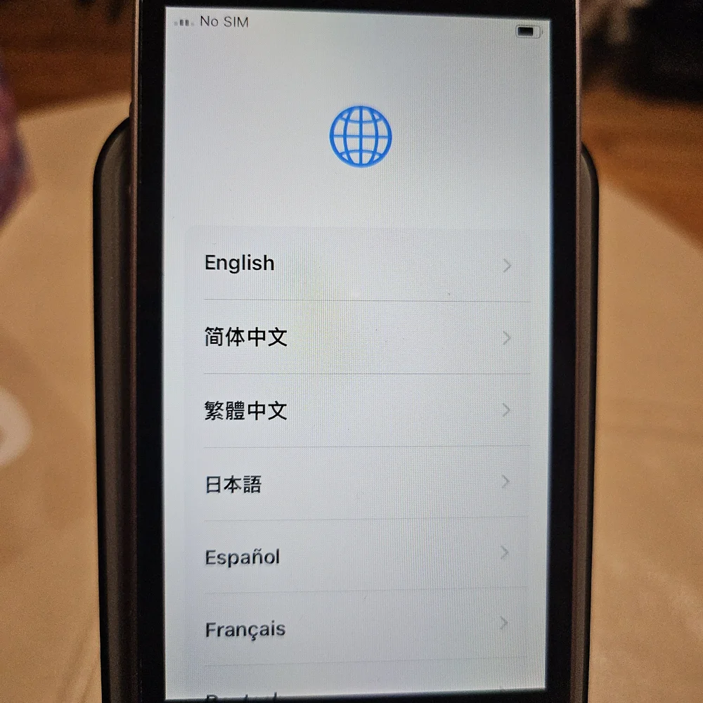 Apple iPhone with Black Screen